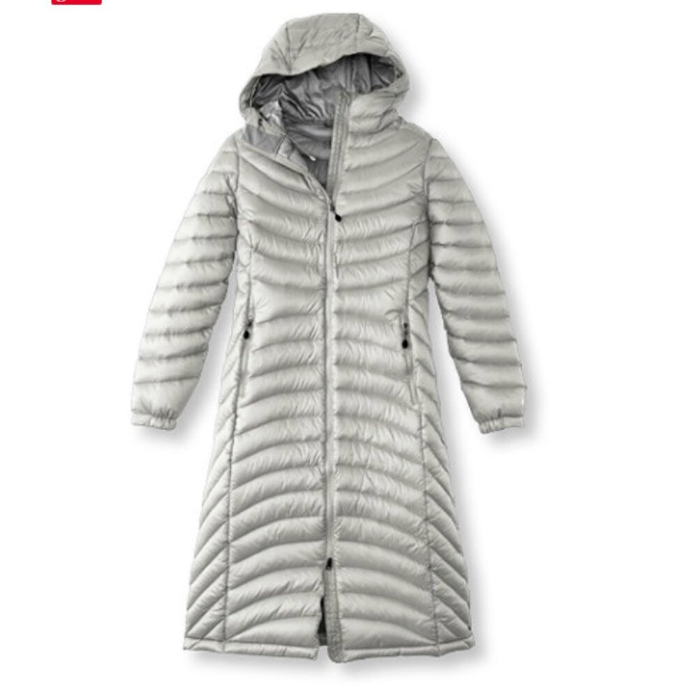 Womens L.L.Bean Ultralight 850 Downtek Warm Winter Puffer Down Coat XL P Petite